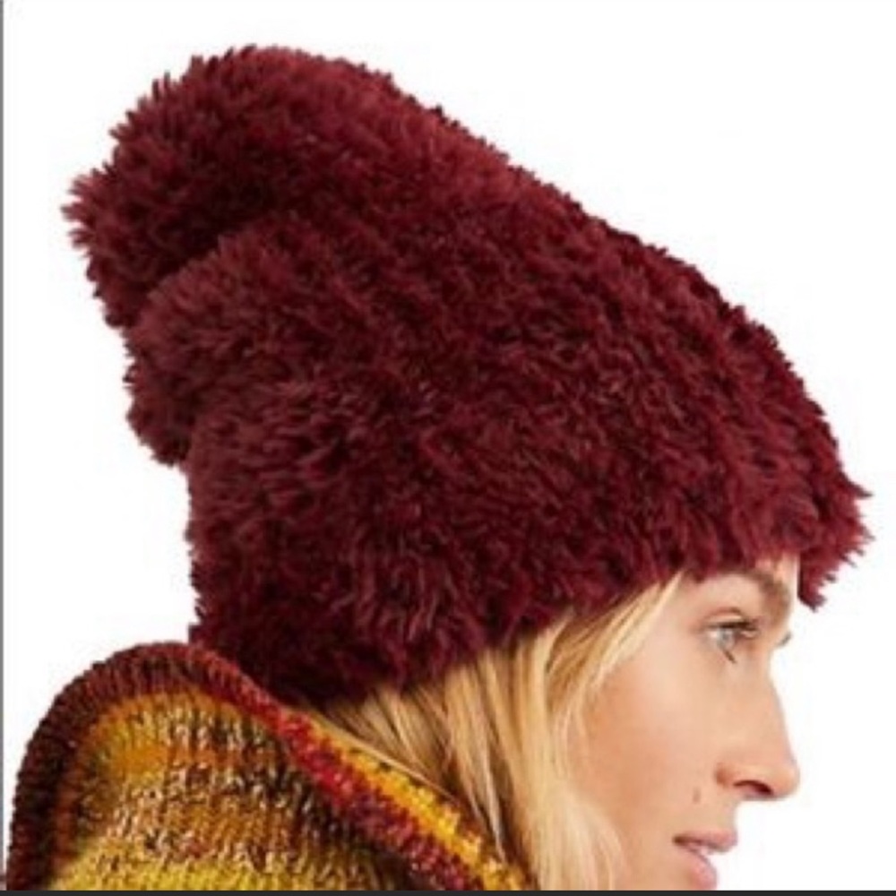 Free people head in the clouds fuzzy beanie